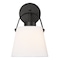 Z-Lite Z-Studio Wall Sconce, 1-Light, 8 In.W x 8.75 In.L x 12.75 In.H, Matte Black/Ivory 743-1S-MB - alternate 7
